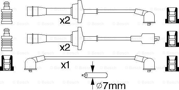 BOSCH 0 986 356 938 - Комплект запалителеи кабели vvparts.bg