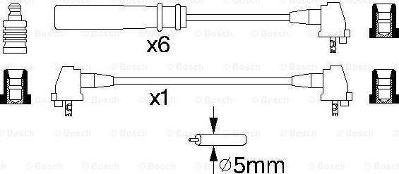 BOSCH 0 986 356 937 - Комплект запалителеи кабели vvparts.bg