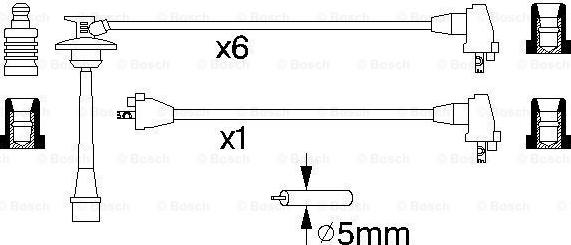 BOSCH 0 986 356 924 - Комплект запалителеи кабели vvparts.bg