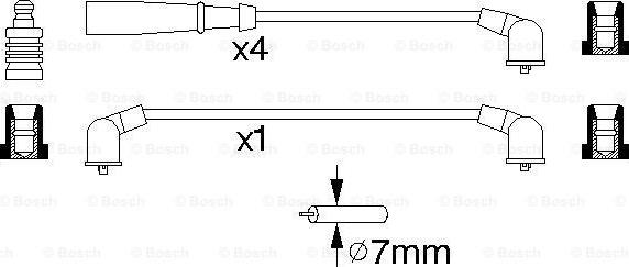 BOSCH 0 986 356 921 - Комплект запалителеи кабели vvparts.bg