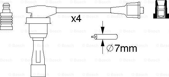 BOSCH 0 986 356 974 - Комплект запалителеи кабели vvparts.bg