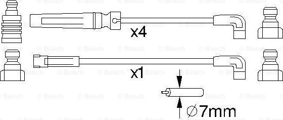 BOSCH 0 986 356 975 - Комплект запалителеи кабели vvparts.bg