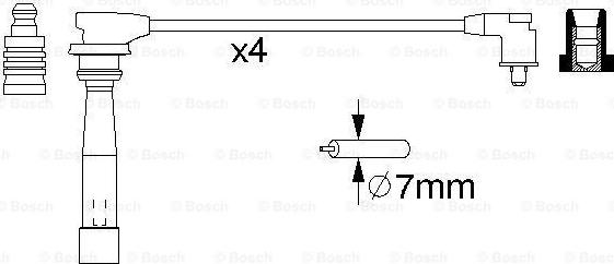 BOSCH 0 986 356 970 - Комплект запалителеи кабели vvparts.bg