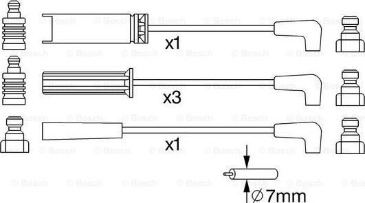 BOSCH 0 986 356 972 - Комплект запалителеи кабели vvparts.bg