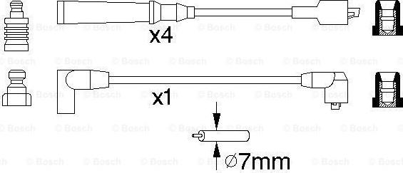 BOSCH 0 986 356 890 - Комплект запалителеи кабели vvparts.bg