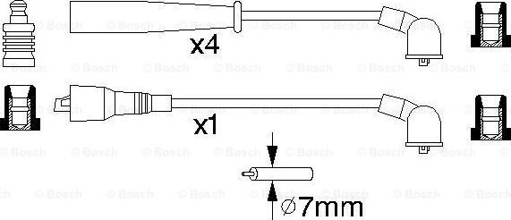 BOSCH 0 986 356 897 - Комплект запалителеи кабели vvparts.bg