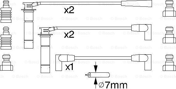 BOSCH 0 986 356 845 - Комплект запалителеи кабели vvparts.bg