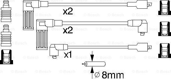 BOSCH 0 986 356 846 - Комплект запалителеи кабели vvparts.bg