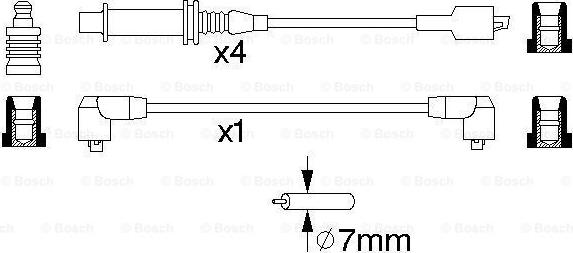 BOSCH 0 986 356 848 - Комплект запалителеи кабели vvparts.bg