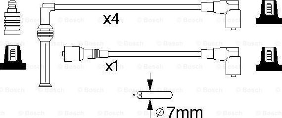 BOSCH 0 986 356 842 - Комплект запалителеи кабели vvparts.bg