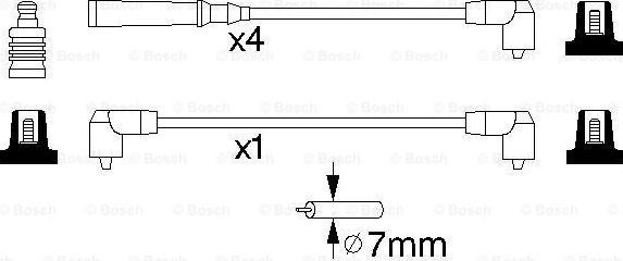 BOSCH 0 986 356 847 - Комплект запалителеи кабели vvparts.bg