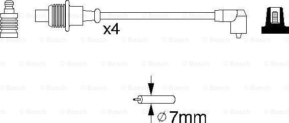 BOSCH 0 986 356 854 - Комплект запалителеи кабели vvparts.bg