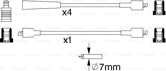 BOSCH 0 986 356 855 - Комплект запалителеи кабели vvparts.bg