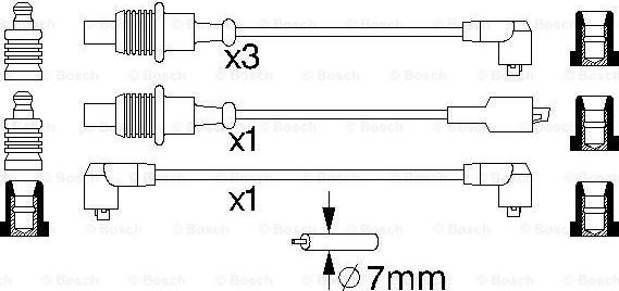 BOSCH 0 986 356 851 - Комплект запалителеи кабели vvparts.bg