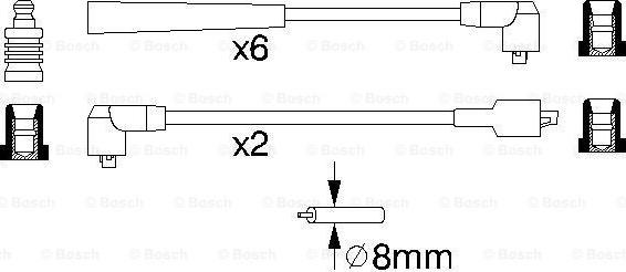 BOSCH 0 986 356 858 - Комплект запалителеи кабели vvparts.bg