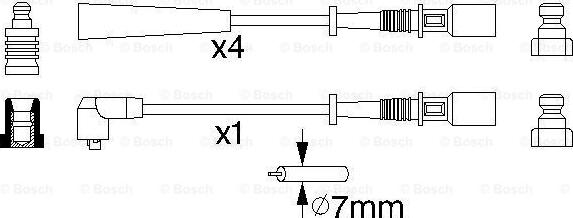 BOSCH 0 986 356 853 - Комплект запалителеи кабели vvparts.bg