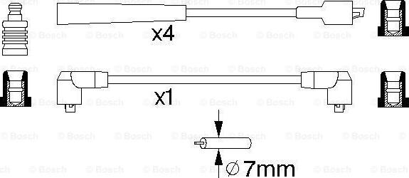 BOSCH 0 986 356 869 - Комплект запалителеи кабели vvparts.bg