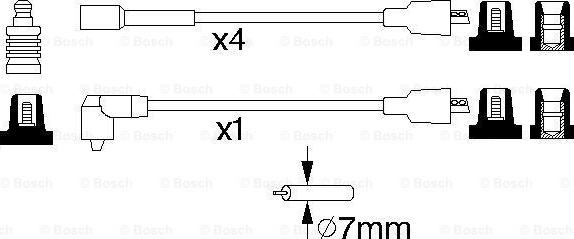 BOSCH 0 986 356 864 - Комплект запалителеи кабели vvparts.bg