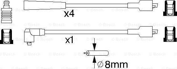 BOSCH 0 986 356 868 - Комплект запалителеи кабели vvparts.bg