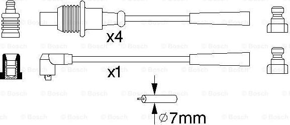 BOSCH 0 986 356 863 - Комплект запалителеи кабели vvparts.bg