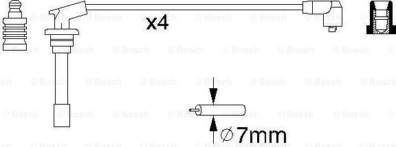 BOSCH 0 986 356 867 - Комплект запалителеи кабели vvparts.bg