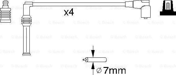 BOSCH 0 986 356 809 - Комплект запалителеи кабели vvparts.bg