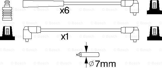 BOSCH 0 986 356 804 - Комплект запалителеи кабели vvparts.bg