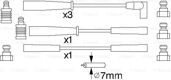 BOSCH 0 986 356 803 - Комплект запалителеи кабели vvparts.bg