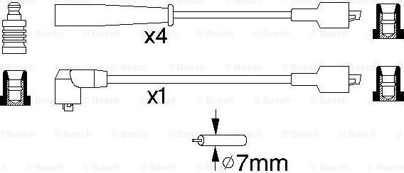 BOSCH 0 986 356 815 - Комплект запалителеи кабели vvparts.bg