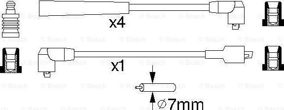 BOSCH 0 986 356 812 - Комплект запалителеи кабели vvparts.bg