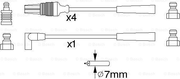 BOSCH 0 986 356 889 - Комплект запалителеи кабели vvparts.bg