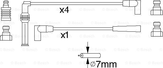 BOSCH 0 986 356 884 - Комплект запалителеи кабели vvparts.bg