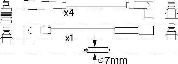 BOSCH 0 986 356 886 - Комплект запалителеи кабели vvparts.bg