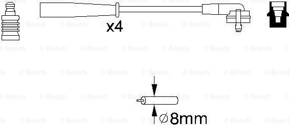 BOSCH 0 986 356 887 - Комплект запалителеи кабели vvparts.bg