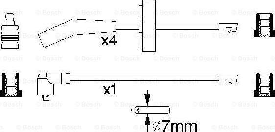 BOSCH 0 986 356 835 - Комплект запалителеи кабели vvparts.bg