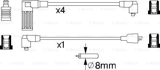 BOSCH 0 986 356 836 - Комплект запалителеи кабели vvparts.bg