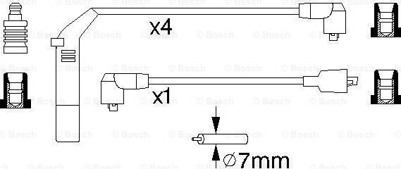 BOSCH 0 986 356 838 - Комплект запалителеи кабели vvparts.bg