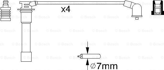 BOSCH 0 986 356 837 - Комплект запалителеи кабели vvparts.bg