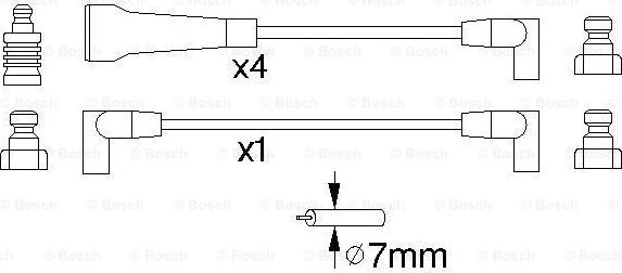 BOSCH 0 986 356 824 - Комплект запалителеи кабели vvparts.bg