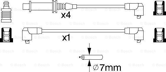 BOSCH 0 986 356 825 - Комплект запалителеи кабели vvparts.bg