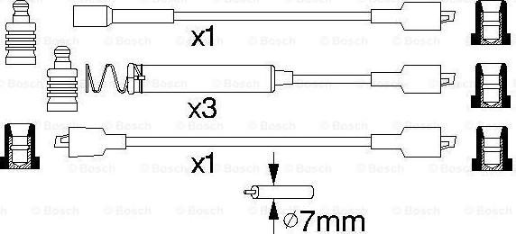 BOSCH 0 986 356 826 - Комплект запалителеи кабели vvparts.bg