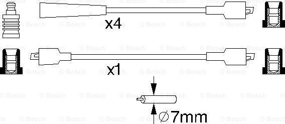 BOSCH 0 986 356 828 - Комплект запалителеи кабели vvparts.bg