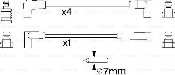 BOSCH 0 986 356 822 - Комплект запалителеи кабели vvparts.bg