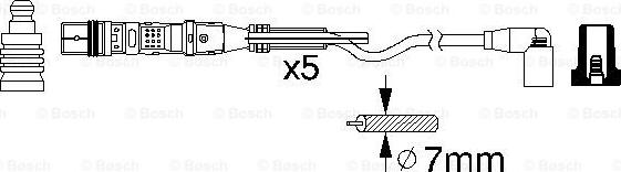 BOSCH 0 986 356 349 - Комплект запалителеи кабели vvparts.bg