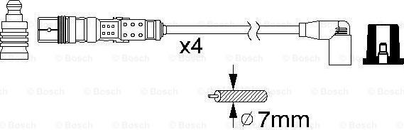 BOSCH 0 986 356 346 - Комплект запалителеи кабели vvparts.bg