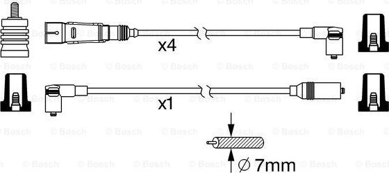 BOSCH 0 986 356 372 - Комплект запалителеи кабели vvparts.bg