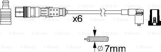 BOSCH 0 986 356 347 - Комплект запалителеи кабели vvparts.bg