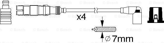 BOSCH 0 986 356 359 - Комплект запалителеи кабели vvparts.bg