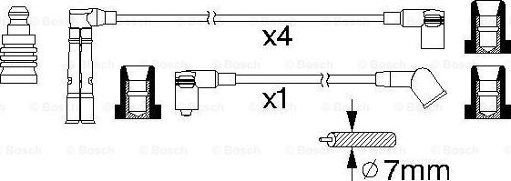 BOSCH 0 986 356 354 - Комплект запалителеи кабели vvparts.bg