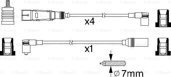 BOSCH 0 986 356 355 - Комплект запалителеи кабели vvparts.bg